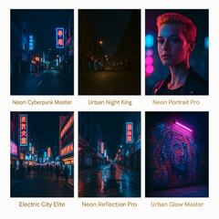 Neon Urban Night Collection - Professional Lightroom Presets